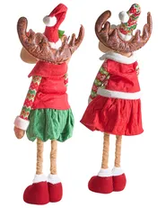 Weihnachtsdekoration 2er Set ULDALSANA 66-95 cm Rentier Bunt_1022143