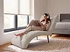 Chaiselongue QUILLY Cord Taupe