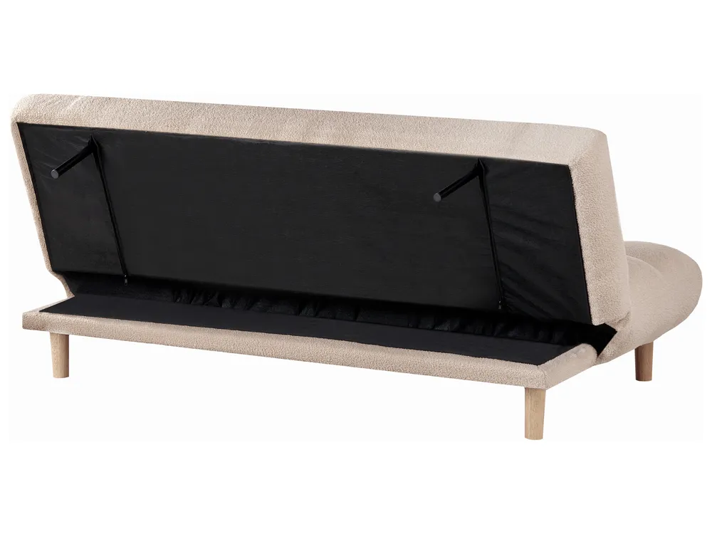 Schlafsofa 2-Sitzer RISOR Bouclé Beige_1053615