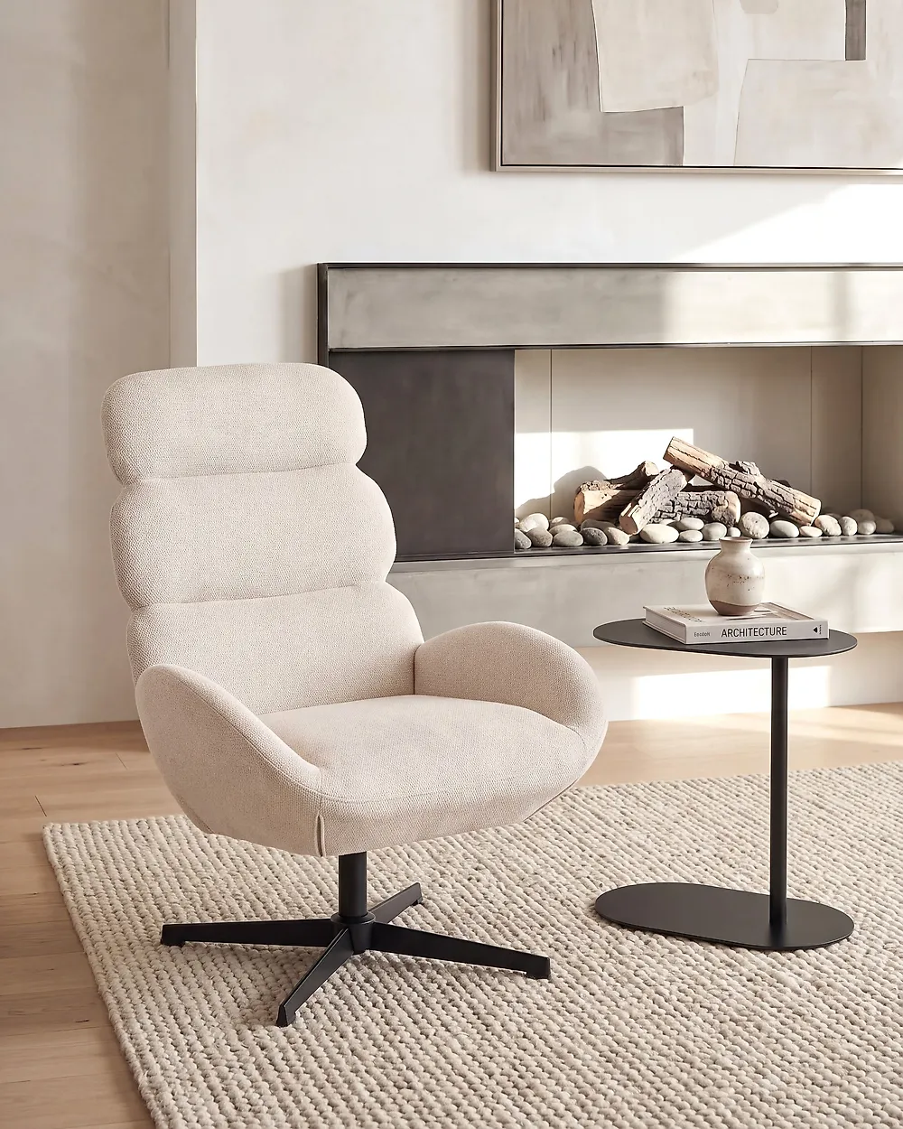 Drehsessel AALBORG Stoff Hellbeige_1165122