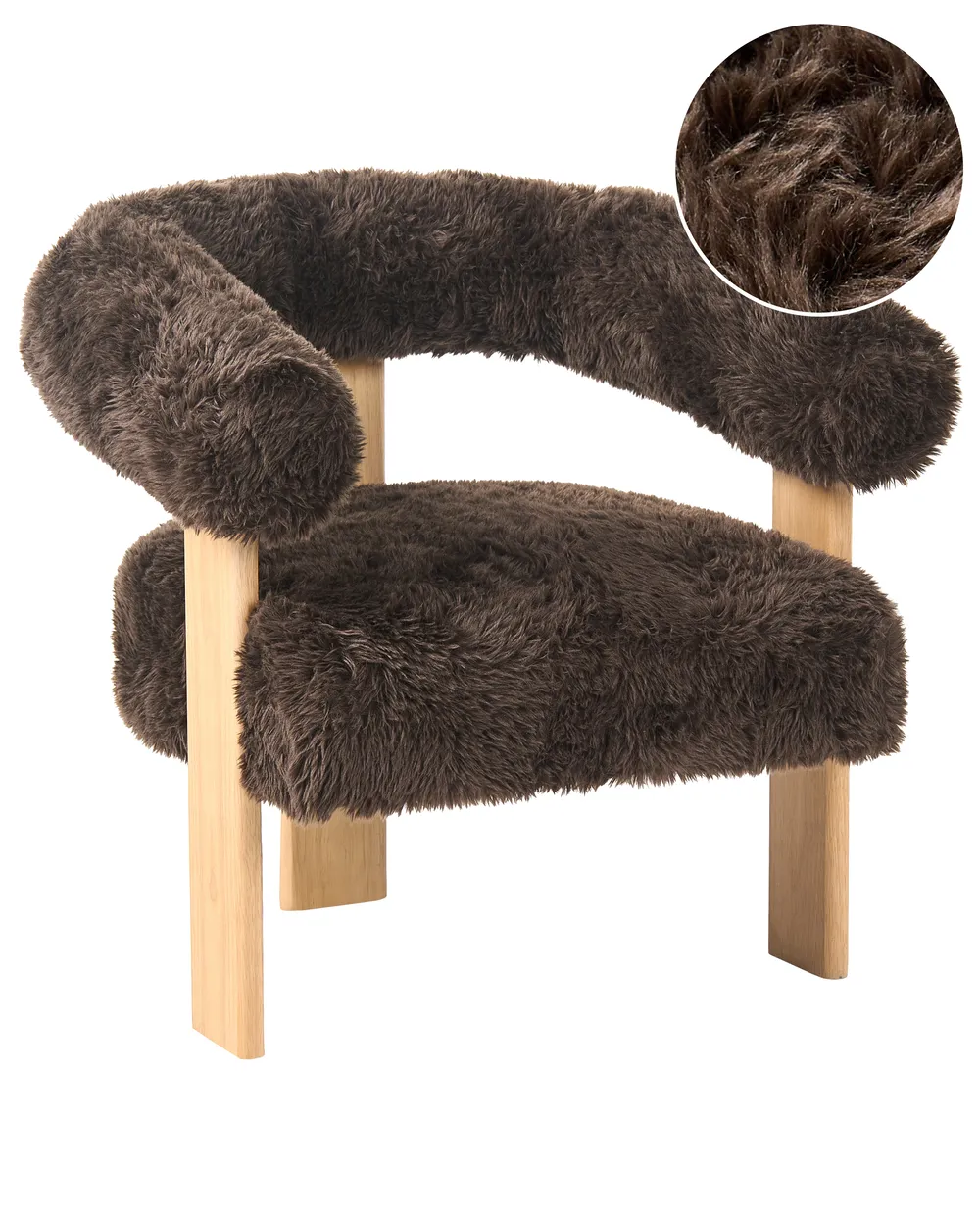 Sessel ILBRO Webpelz Dunkelbraun / Hellbraun