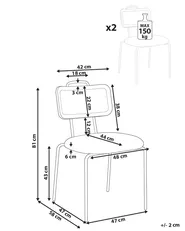 Esszimmerstuhl 2er Set ADELANTO Metall Hellbeige_1039737