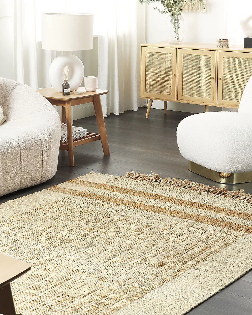 Teppich ORTAOBA Beige 160 x 230 cm Jute_1184599