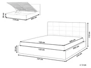 Bett mit Stauraum LORIENT Bouclé Cremeweiß 120 x 200 cm_1062980