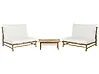 Garden Lounge Set with Table 2 Seater TODI Bamboo Off-White