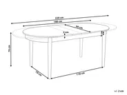 Ausziehbarer Esstisch LARTO Dunkle Esche 180/220 cm 90 cm_1067719