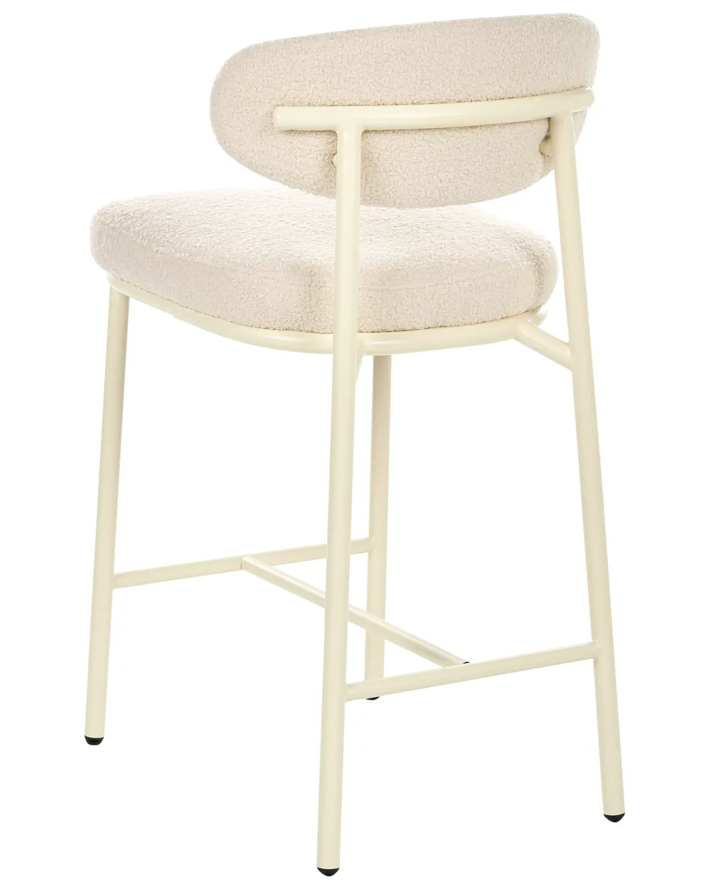 Set mit 2 Barstühlen UNITY Bouclé Hellbeige_1041199