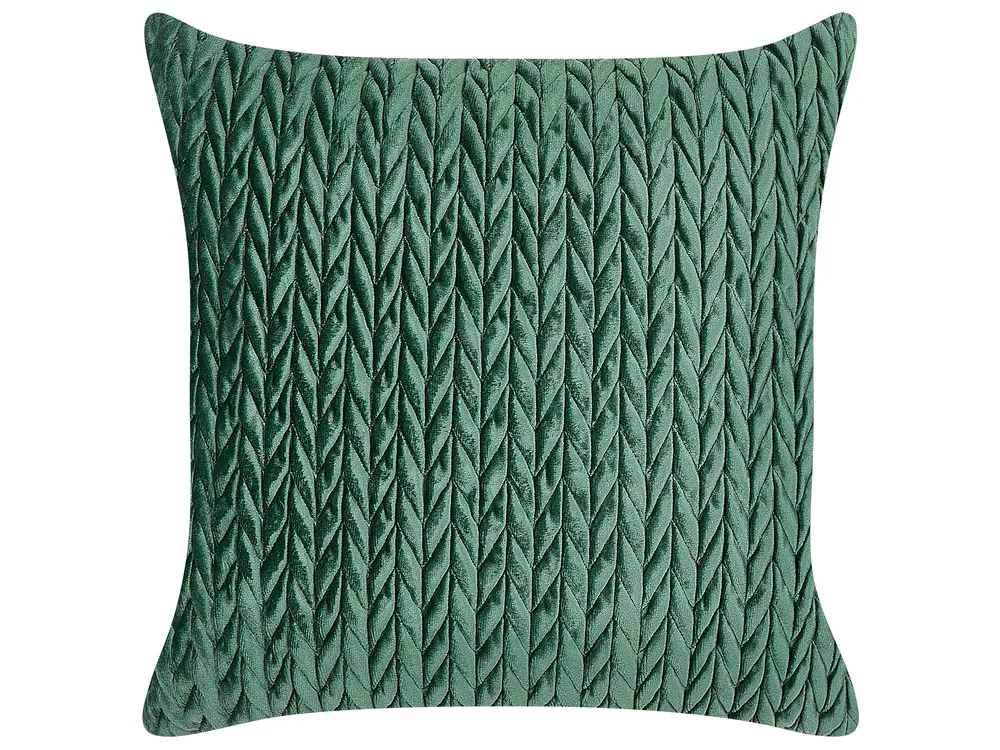 Set of 2 Decorative Cushions ECLIPTA 45 x 45 cm Green Solid_902977