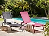 Sonnenliege PORTOFINO mit Relaxfunktion Metall Schwarz