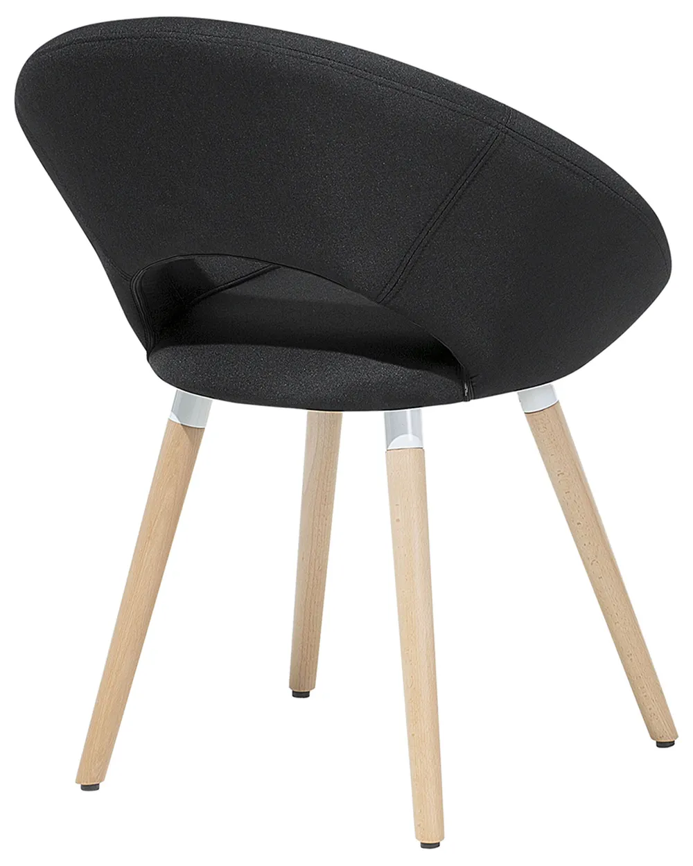 Esszimmerstuhl 2er Set ROSLYN Stoff Schwarz_696281