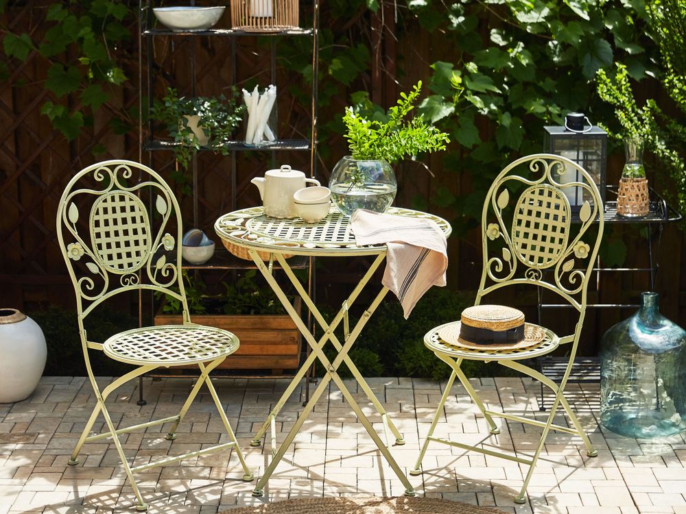 Bistro Set klappbar BIVIO Metall Hellgrün