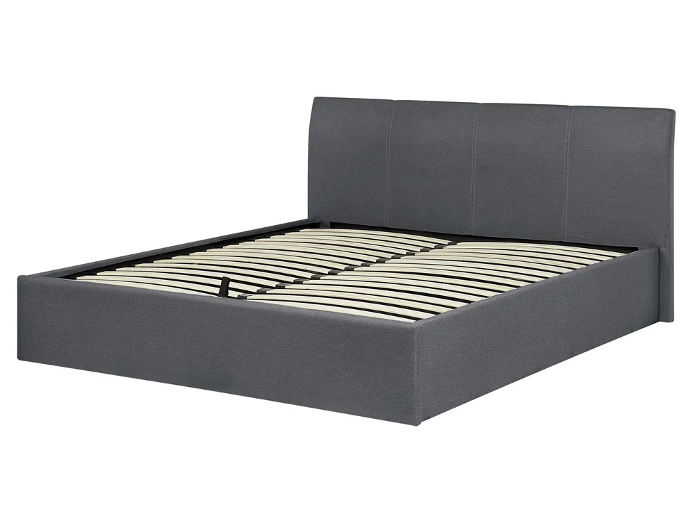 Krevet s prostorom za pohranu ORBEY Sivi 160 x 200 cm_765742