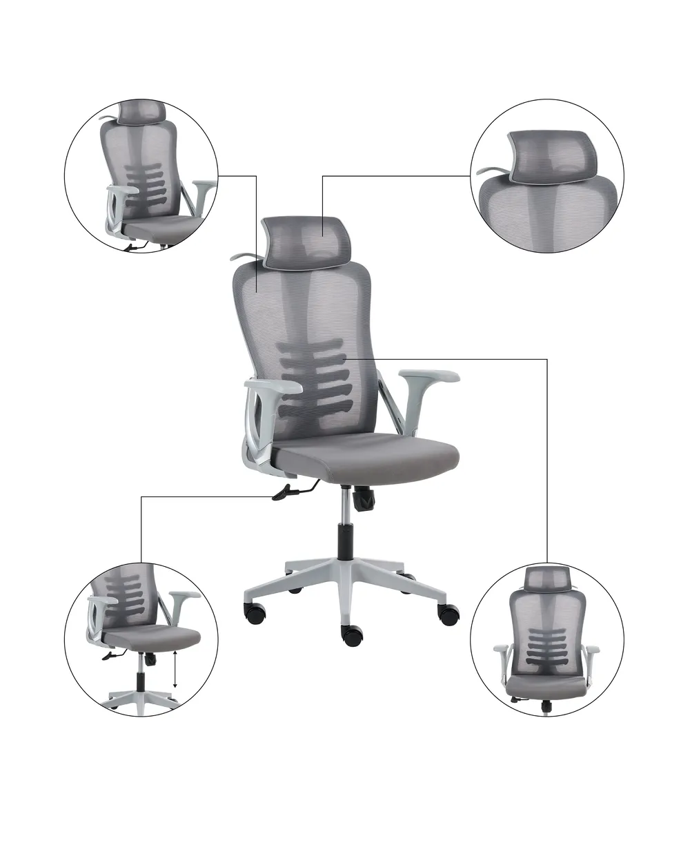 Pisarniški stol ERGONOX Siva_1071051