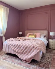 Bett mit Lattenrost Samtstoff LUNAN 160 x 200 cm Pastellrosa_982360
