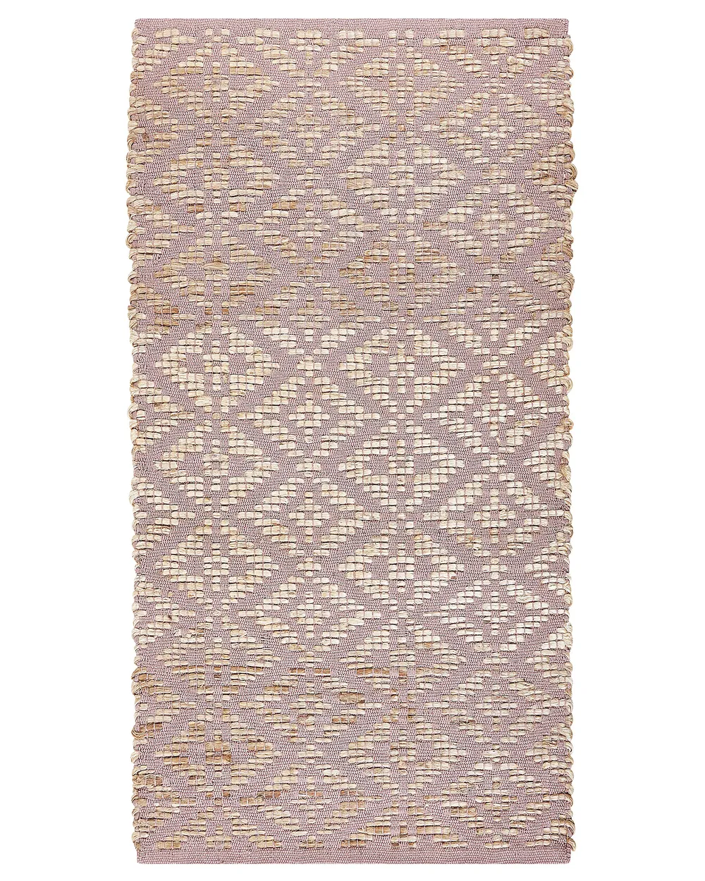 Teppich GERZE Rosa 80 x 150 cm Baumwolle_853491