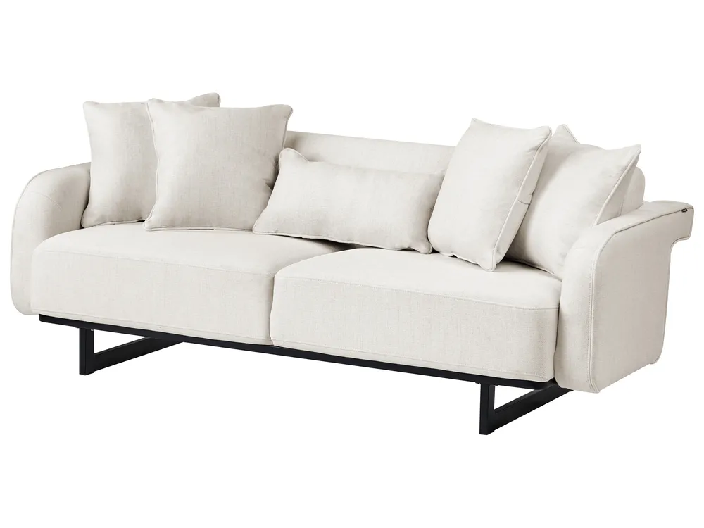 Sofa 3-Sitzer SVANEK Stoff Cremeweiß_1061527