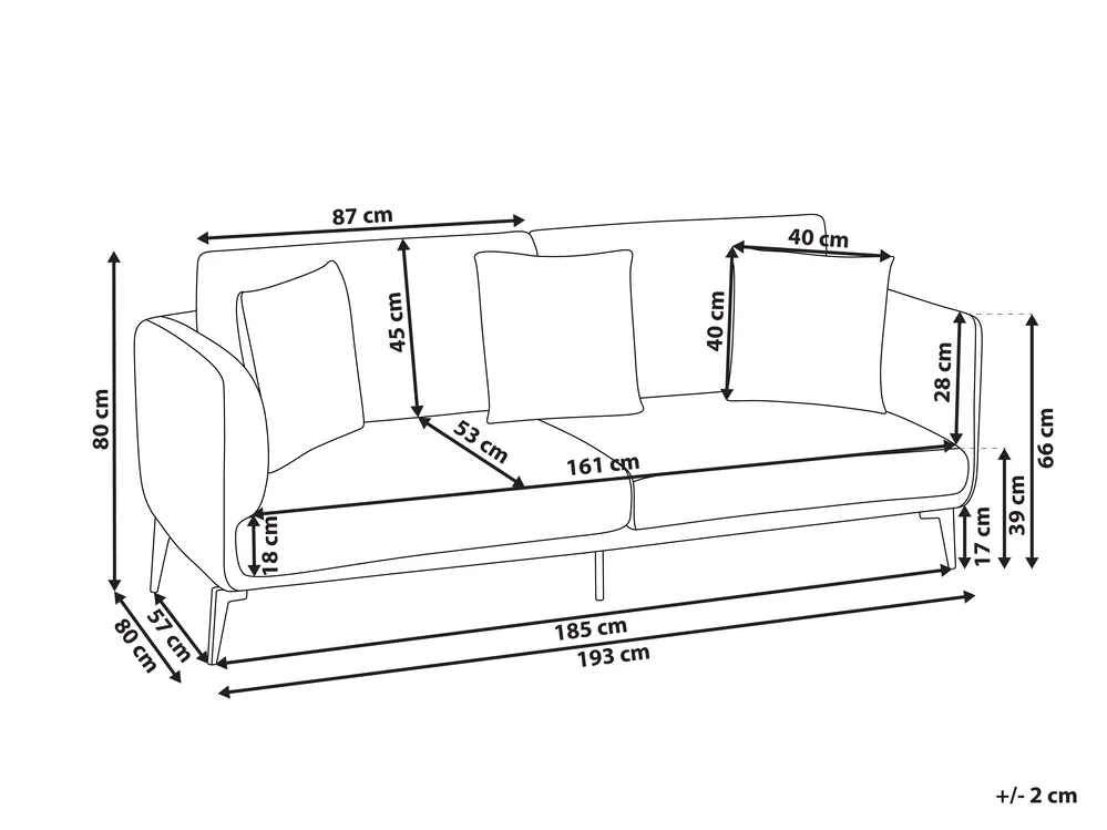 Sofa 3 Seater BODUM Velvet Taupe_971724