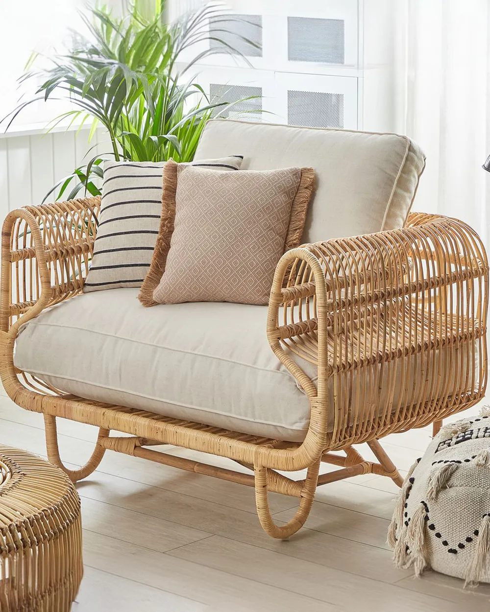 Gartensessel DOLCEDO Rattan Naturfarben
