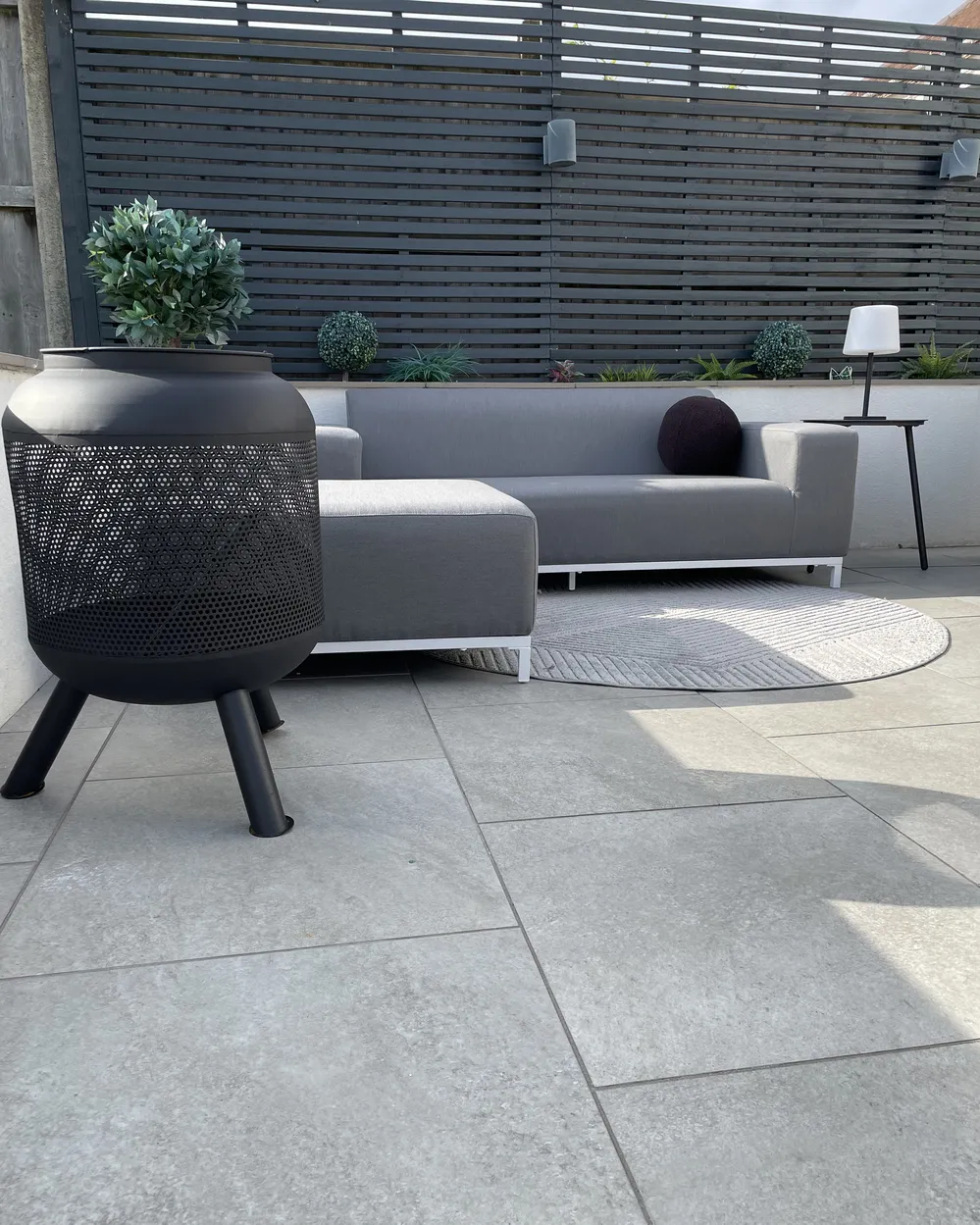 Garden Sofa 2 Seater ROVIGO Grey_878264