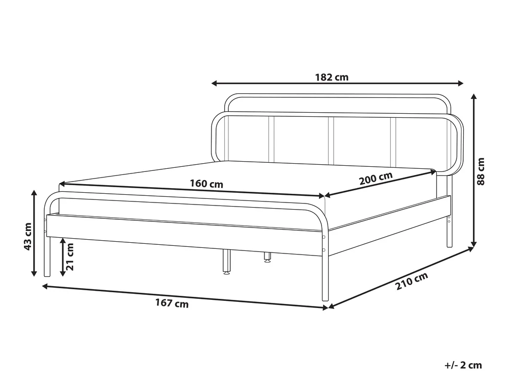 Bed Rattan BOUSSICOURT 160 x 200 cm (EU King Size) Light Brown_1011644