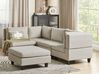 Modular Corner Sofa 4 Seater UNSTAD with Ottoman Fabric Light Beige Right Hand