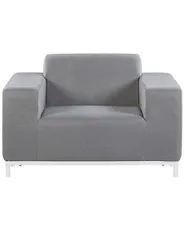 Gartensessel 2er Set ROVIGO Stoff Grau_816856