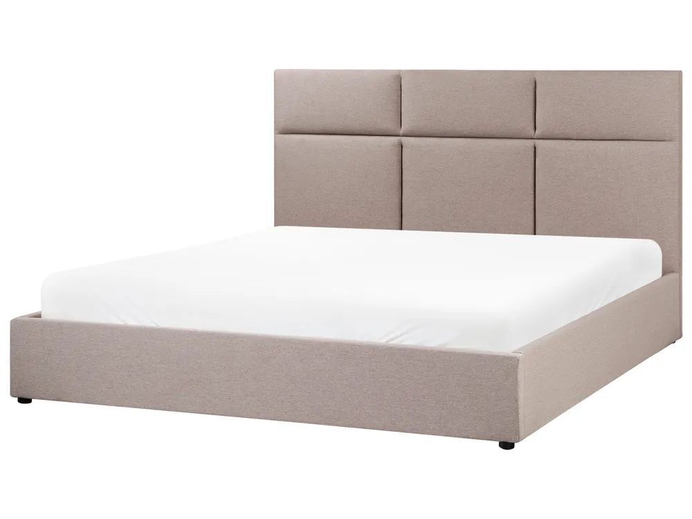 Bett mit Stauraum LAGORD Stoff Taupe 180 x 200 cm_971564