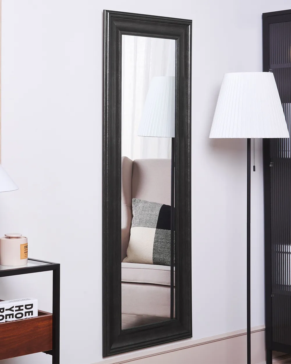 Wandspiegel LUNEL 51 cm 141 cm Schwarz