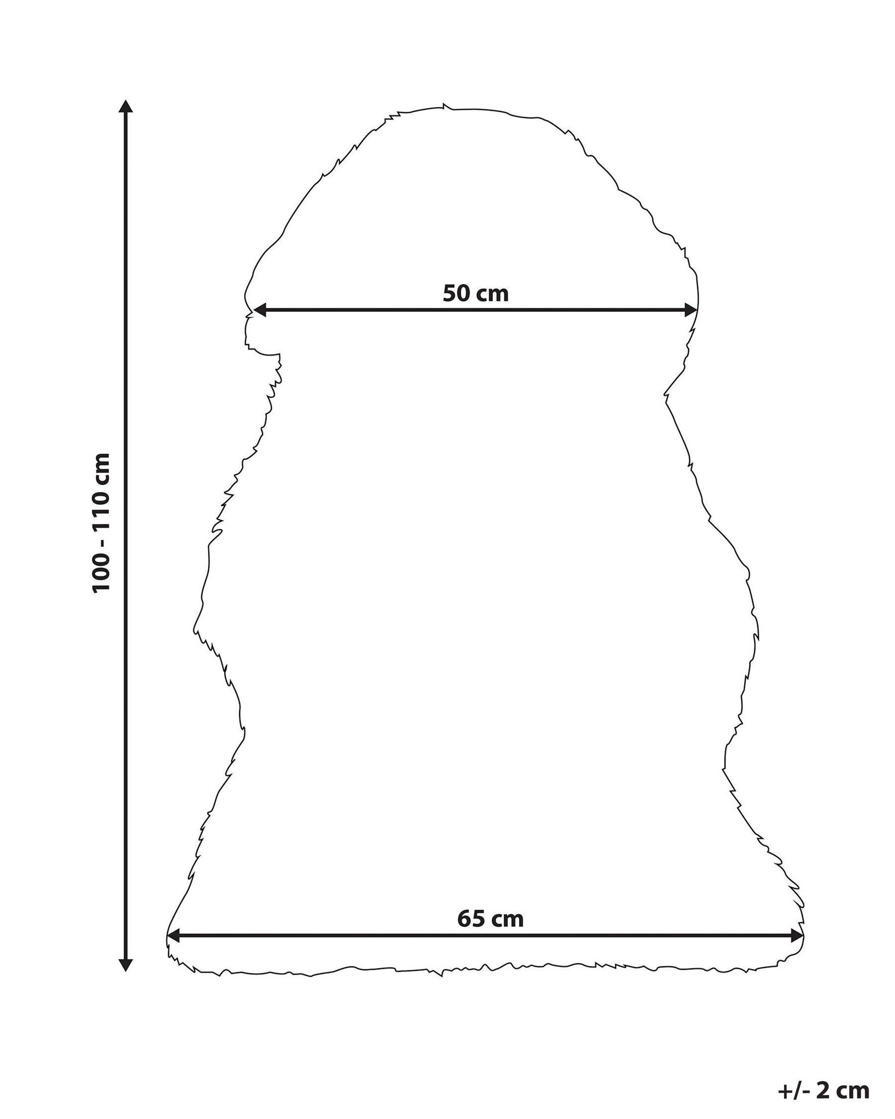 Sheepskin Rug ULURU Brown 65 x 110 cm_755572