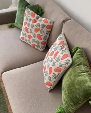 Dekokissen 2er Set AVENS 45 x 45 cm Bunt Pflanzenmuster_997806