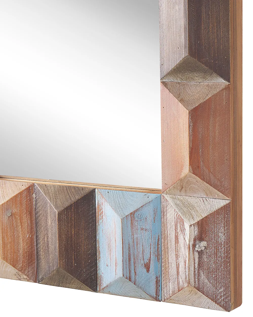 Wandspiegel HIZOTE 63 cm 90 cm Tannenholz Braun_797021