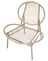 Gartenstuhl OVARO Polyrattan Beige_1026773