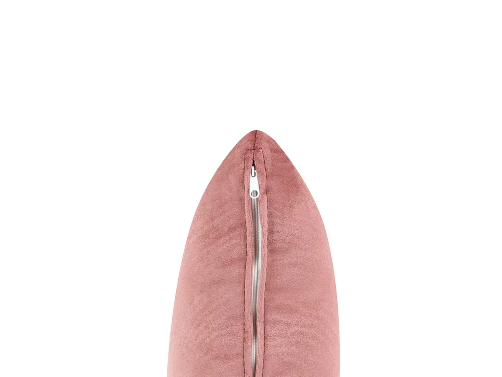 Linksseitige Chaiselongue MERI mit Stauraum Samtstoff Rosa_914297