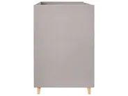 Hochbett Samtstoff CHOCQUES 90 x 200 cm Hellgrau_1040682