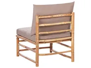 Lounge Set mit Tisch 5-Sitzer CERRETO Bambus Taupe linksseitig_908896