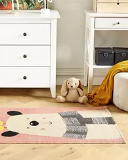 Kinderteppich TAPAK Rosa 80 x 150 cm Baumwolle_864156