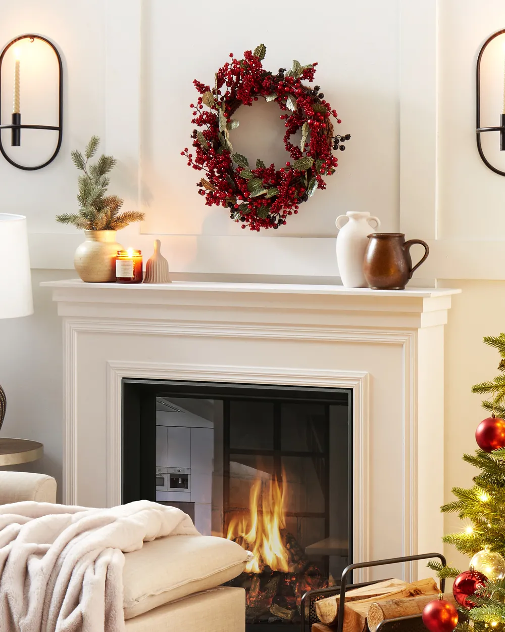 Weihnachtskranz PUROL 40 cm Rot