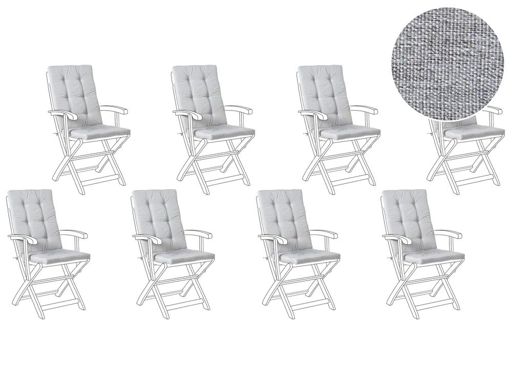 Sitzauflagen 8er Set MAUI PREMIUM Grau meliert