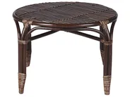 Garden Lounge Set with Table 4 Seater BRINDISI Rattan Dark Brown_821617