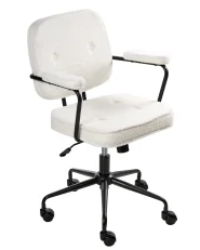Schreibtischstuhl PAWNEE Bouclé Cremeweiß_1016760