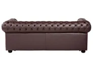 Living Room Set 4 Seater CHESTERFIELD Leather Brown_769451