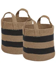 Aufbewahrungskorb 2er Set GEREDE Jute Naturfarben_840210