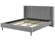 Bett mit Lattenrost Samtstoff VILLETTE 180 x 200 cm Grau_792253