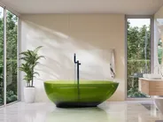 Freistehende Badewanne BLANCARENA 170 x 78 cm Grün_891373
