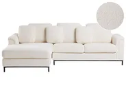 Corner Sofa 4 Seater OSLO Boucle White Right Hand_946722