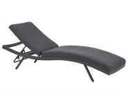 Sonnenliege mit Kissen AMELIA mit Relaxfunktion Metall Dunkelgrau_989947
