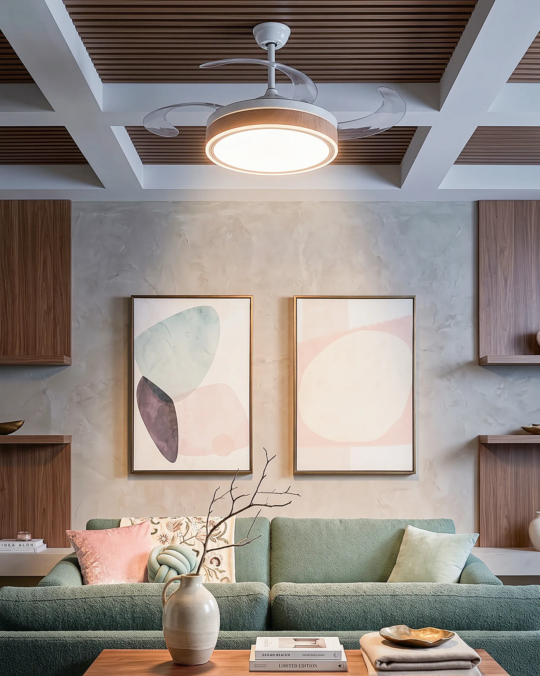 Ceiling Fan with Light FREMONT with Remote LED White_862432