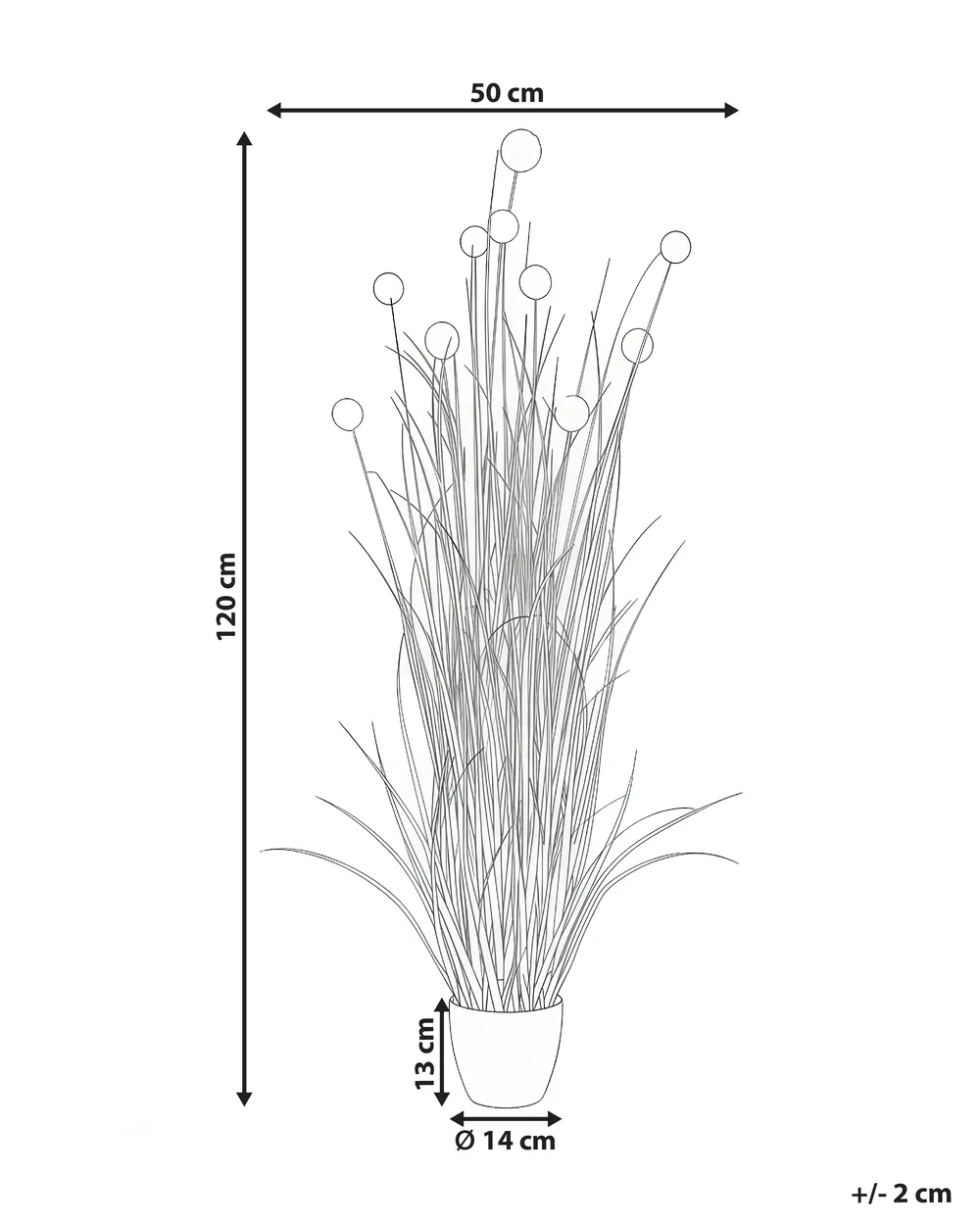 Artificial Plant POMPOM GRASS 120 cm Green_1018545