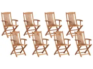 Gartenmöbel Set 8-Sitzer MAUI PREMIUM Akazienholz Grau meliert_990588