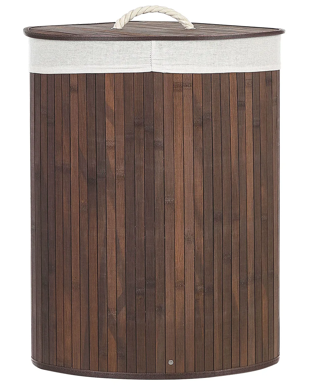 Laundry Basket MATARA Bamboo Dark Brown 57 L_849003